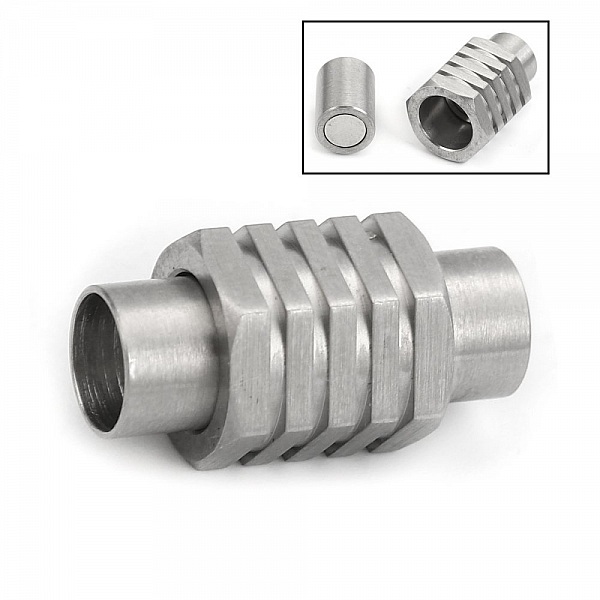 Fermoir aimant&eacute; Inoxydable 06 mm Argent N&deg;01