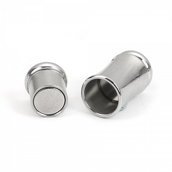 Fermoir aimant&eacute; Inoxydable 06 mm Argent N&deg;04
