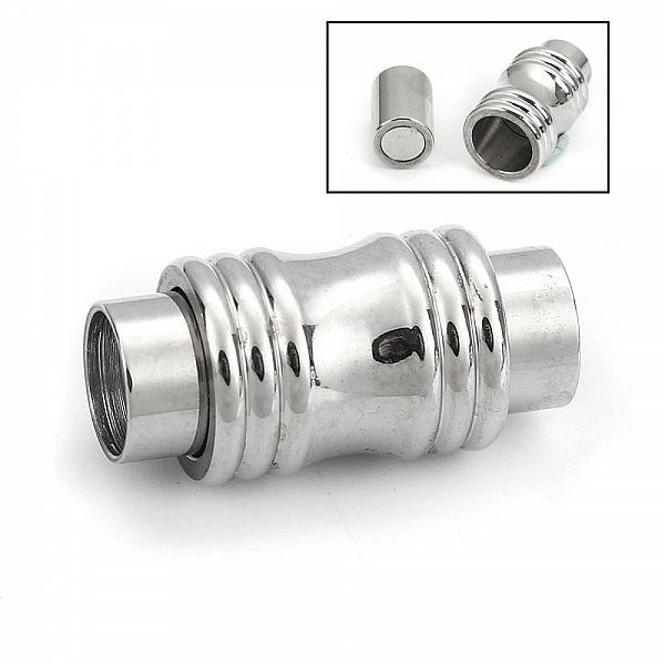 Fermoir aimant&eacute; Inoxydable 06 mm Argent N&deg;05