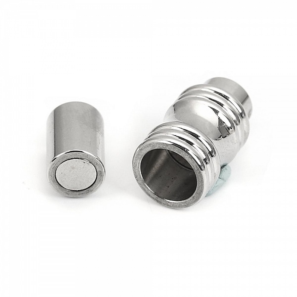 Fermoir aimant&eacute; Inoxydable 06 mm Argent N&deg;05
