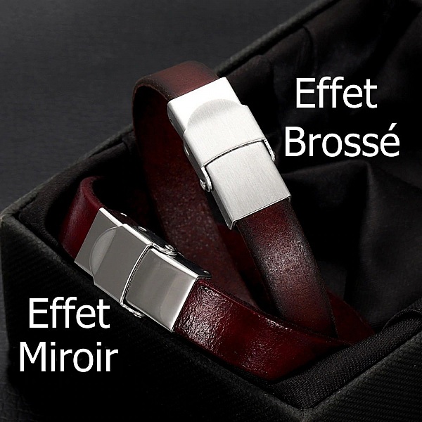 Fermoir clip griffe pour cuir 10 mm de large Bross&eacute;