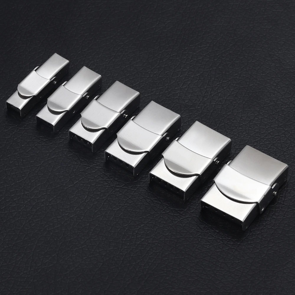 Fermoirs clips griffes en acier inoxydable brossé pour cuir 6mm.