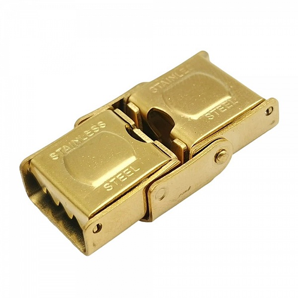 Fermoir clip griffe pour cuir 10 mm de large Dor&eacute;
