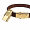 Fermoir clip griffe pour cuir 10 mm de large Dor&eacute;