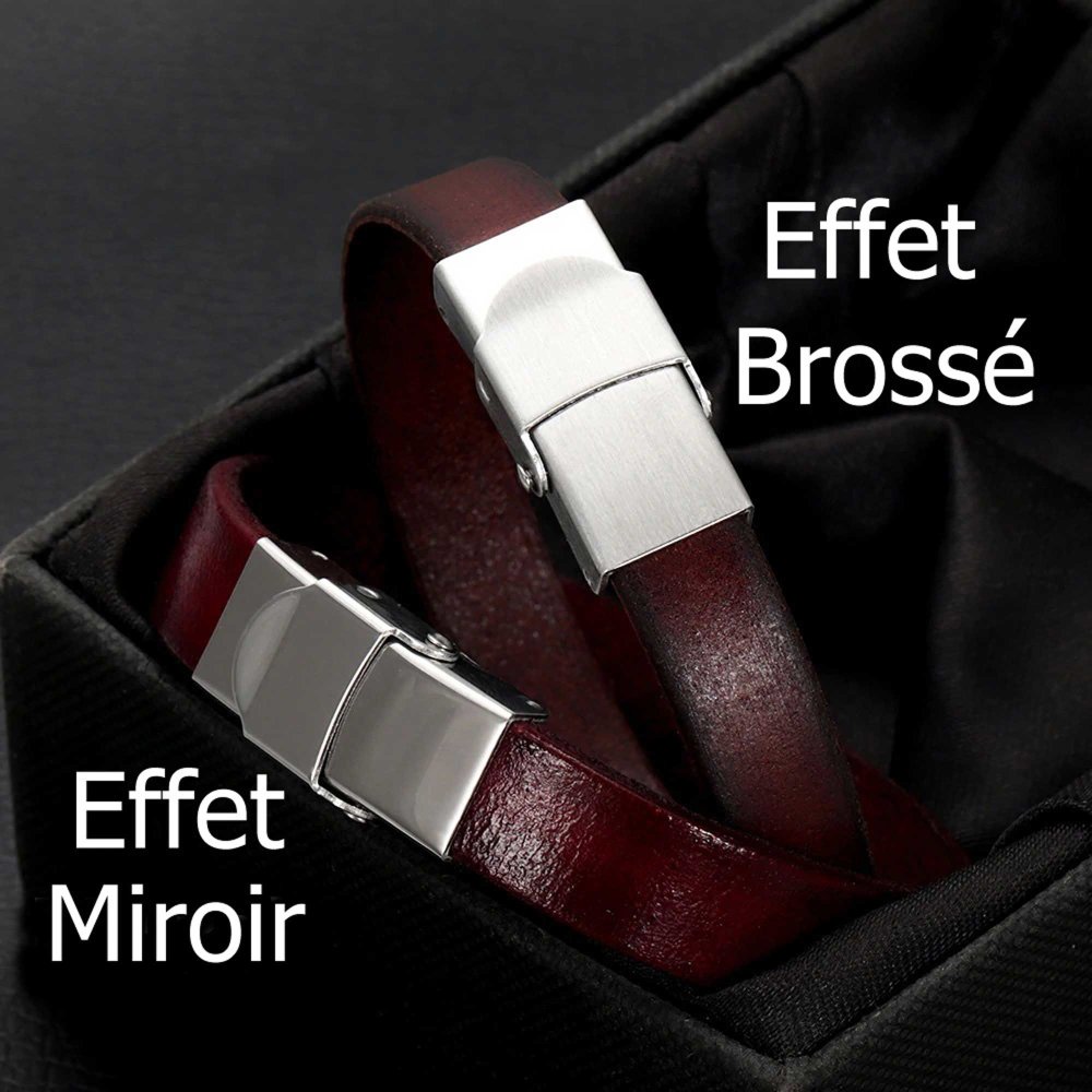 Fermoir clip griffe pour cuir 14 mm de large Bross&eacute;