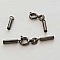 Fermoir complet 38 x 2,2 mm Gun M&eacute;tal x 2