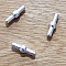Fermoir pour cordon Pvc Creux 5 mm argent