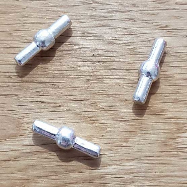 Fermoir pour cordon Pvc Creux 5 mm argent