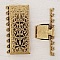 Fermoir rectangulaire Multi-Rangs Bronze.