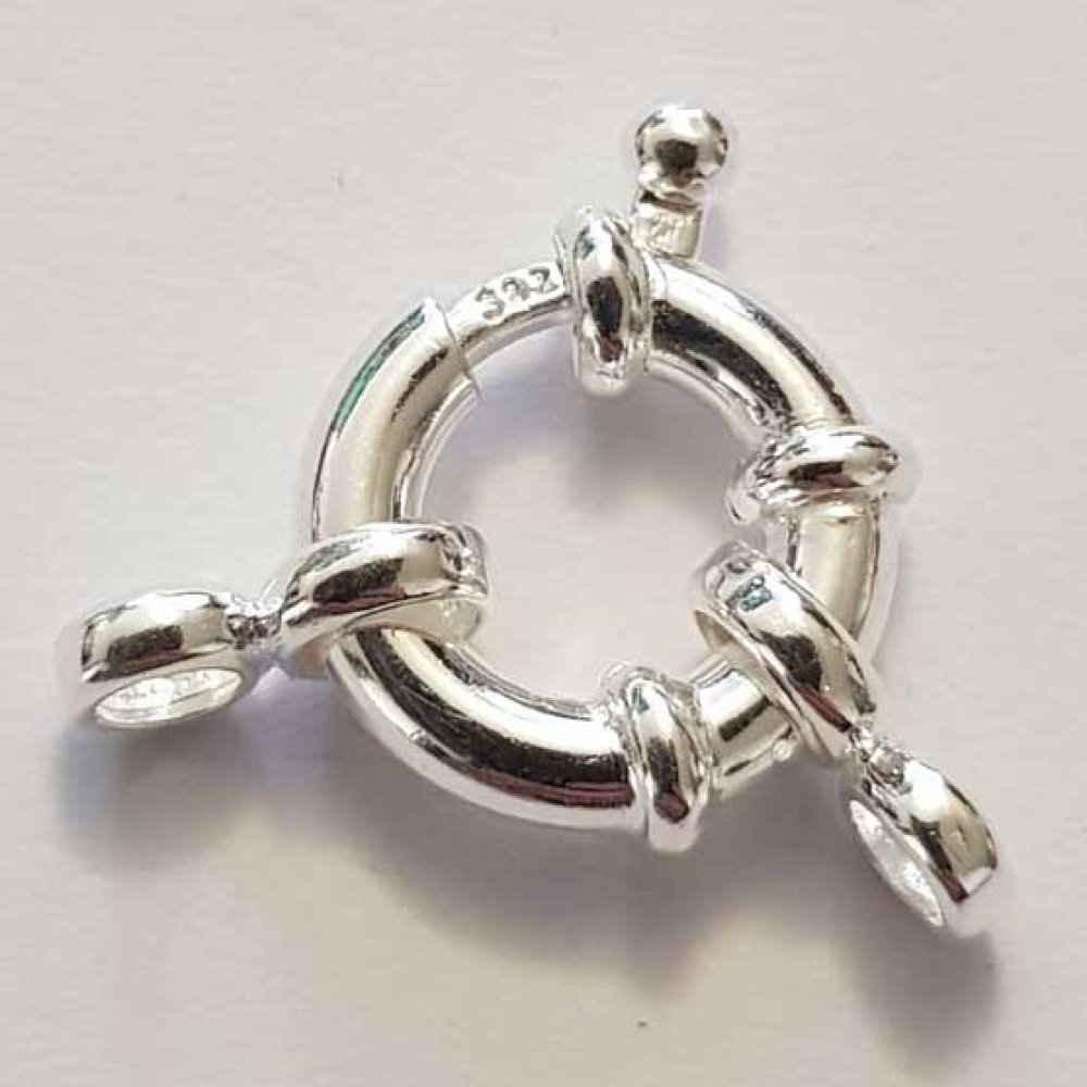 Fermoir rond &agrave; ressort Argent 925 N&deg;02-02