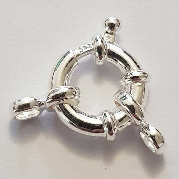 Fermoir rond &agrave; ressort Argent 925 N&deg;03-02