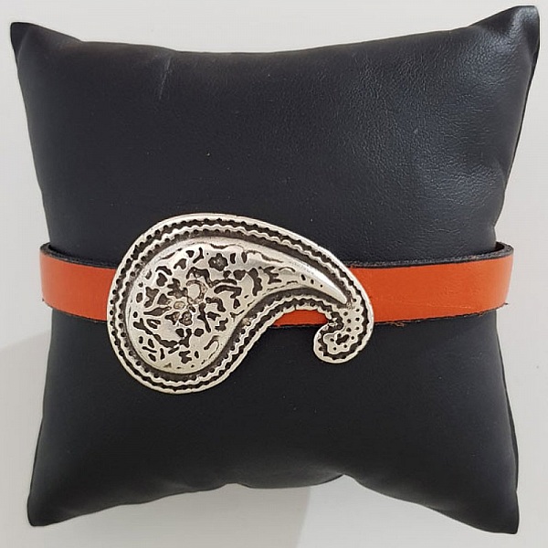 Fermoir style ceinture pour cuir de 10 mm en Zamak
