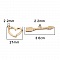 Fermoirs Toggle Motif C&oelig;ur et Fl&egrave;che Plaqu&eacute; Or 16K N&deg;01