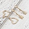 Fermoirs Toggle Motif C&oelig;ur et Fl&egrave;che Plaqu&eacute; Or 16K N&deg;01