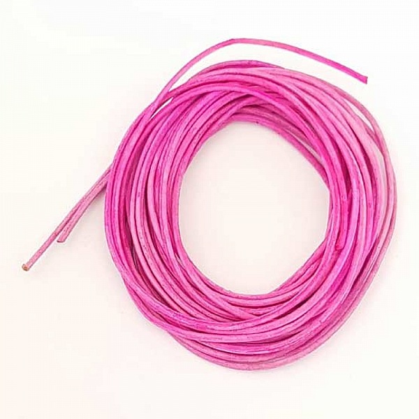 Fil Cuir 1.2 mm Mauve Fonc&eacute; x 3.70 m&egrave;tres