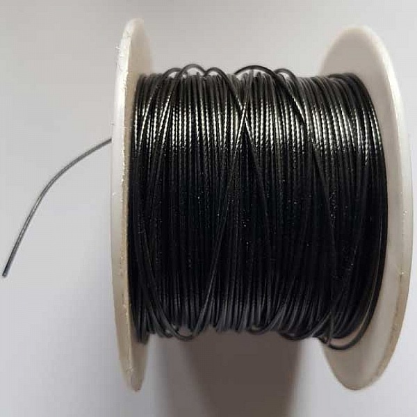 Fil C&acirc;bl&eacute; Noir Diam&egrave;tre 1 mm
