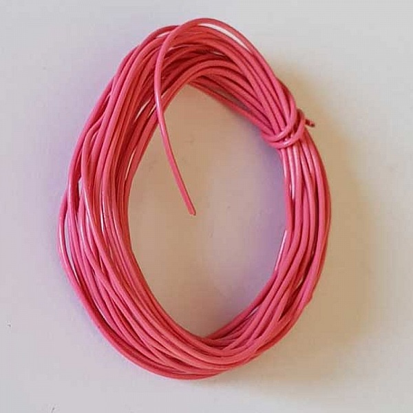 Fil M&eacute;tal Plastifi&eacute; 0.8 mm Mauve 02 x 3 m&egrave;tres