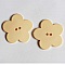 Fleur Big Pop r&eacute;sine 58mm 2 trous Beige