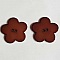 Fleur Big Pop r&eacute;sine 58mm 2 trous Marron Fonc&eacute;