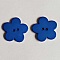 Fleur Big Pop r&eacute;sine 38mm 2 trous Bleu
