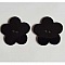 Fleur Big Pop r&eacute;sine 38mm 2 trous Noir