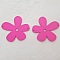 Fleur Bois pendentif ou connecteur 57 mm Rose Fluo