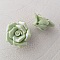 Fleur Fa&iuml;ence 15 mm N&deg;02-10 Vert turquoise