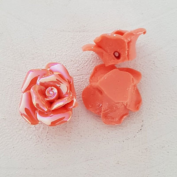 Fleur Fa&iuml;ence 20 mm N&deg;02-09 Saumon