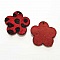 Fleur Fourrure Rouge 30x30mm x 1
