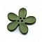 Fleur Orchid&eacute;e r&eacute;sine 4 trous 40 x 3 mm Olivine