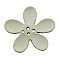 Fleur Orchid&eacute;e r&eacute;sine 4 trous 30 x 3 mm Beige 03