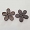 Fleur Orchid&eacute;e r&eacute;sine 4 trous 40 x 3 mm Gris Fonc&eacute;