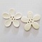 Fleur Orchid&eacute;e r&eacute;sine 4 trous 40 x 3 mm Blanc