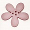 Fleur Orchid&eacute;e r&eacute;sine 4 trous 40 x 3 mm Parme Clair