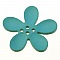 Fleur Orchid&eacute;e r&eacute;sine 4 trous 20 x 3 mm Turquoise Clair