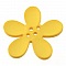 Fleur Orchid&eacute;e r&eacute;sine 4 trous 40 x 3 mm Jaune