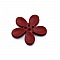 Fleur Orchid&eacute;e r&eacute;sine 4 trous 40 x 3 mm Bordeaux