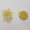 Fleur Rose Givr&eacute; 25 mm Jaune Clair