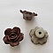 Fleur Rose Givr&eacute; 25 mm Marron Clair