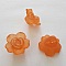 Fleur Rose Givr&eacute; 25 mm Orange Fonc&eacute;