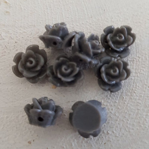 Fleur Synth&eacute;tique 09 mm N&deg;01-06 Gris fonc&eacute;