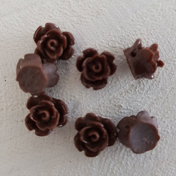 Fleur Synth&eacute;tique 09 mm N&deg;01-16 Marron fonc&eacute;