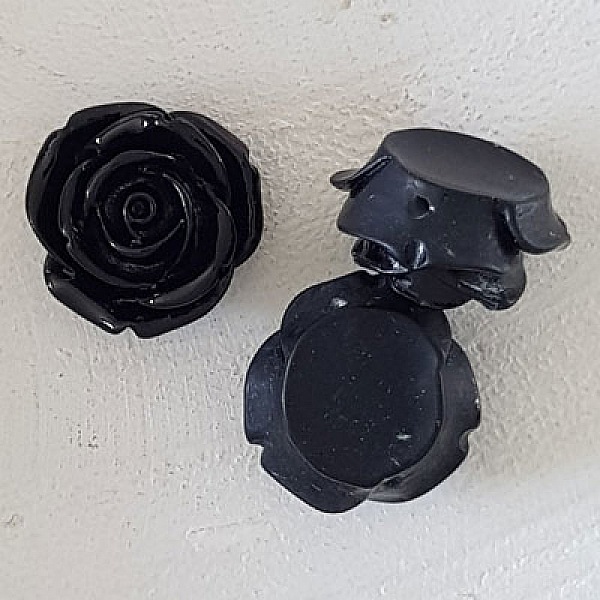 Fleur Synth&eacute;tique 20 mm N&deg;01-10 Noir