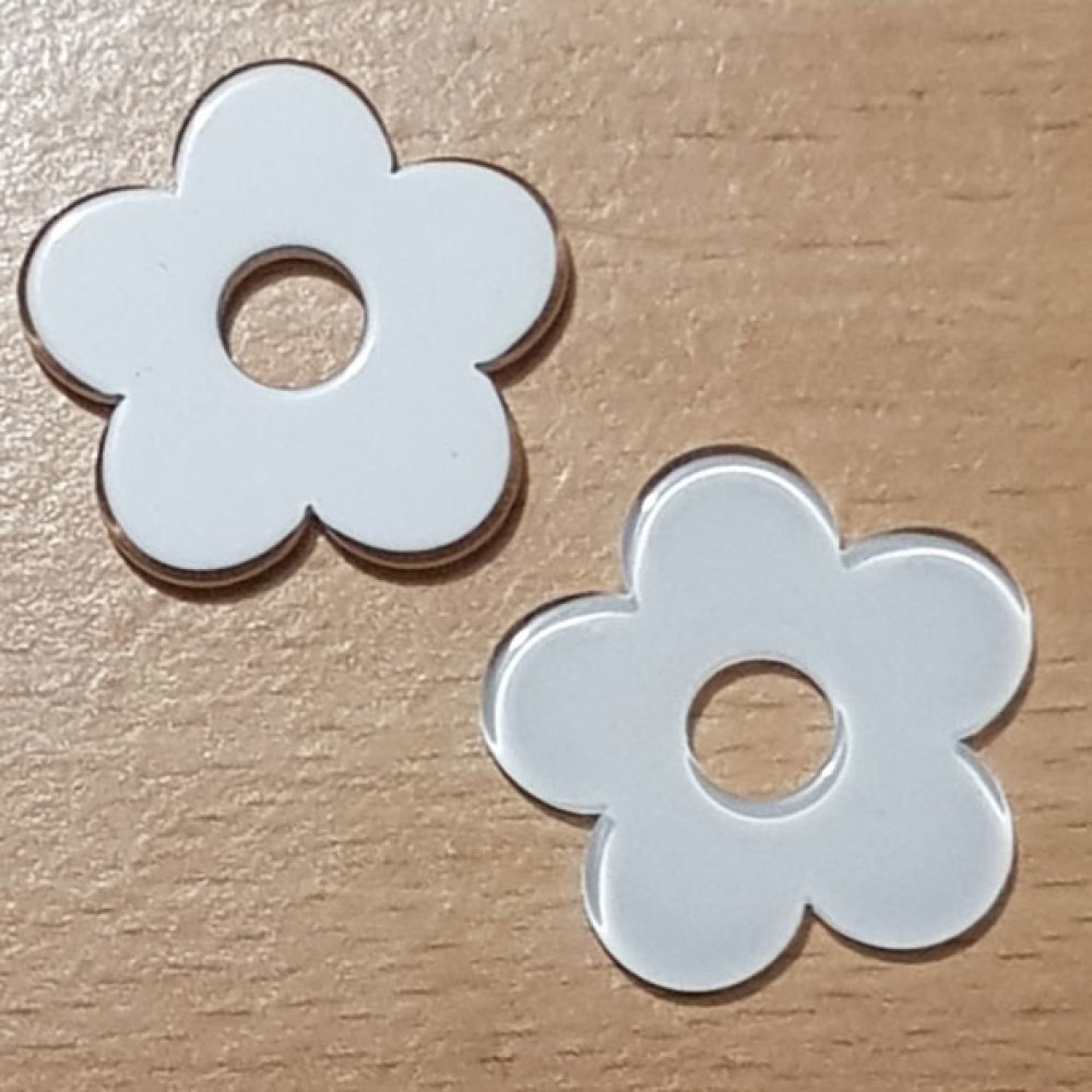Fleur Synth&eacute;tique 27 mm Blanc
