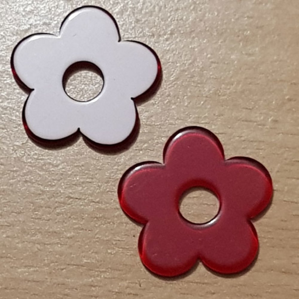 Fleur Synth&eacute;tique 27 mm Rouge