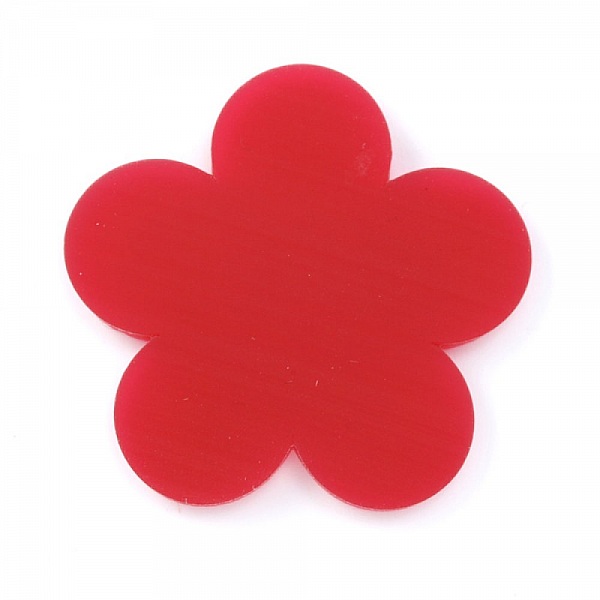 Fleur pvc 26 mm Fushia Fonc&eacute; Opaline