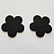 Fleur pvc 38 mm Noir Opaline