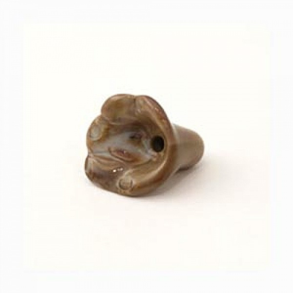 Fleur r&eacute;sine 1 trou 12 x 12 mm Brun 01