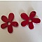 Fleur r&eacute;sine Galastyl 5 p&eacute;tales 2 trous 58 mm Bordeaux Clair