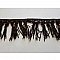 Frange Fantaisie En Su&eacute;dine de 10 cm De Large Marron Fonc&eacute;
